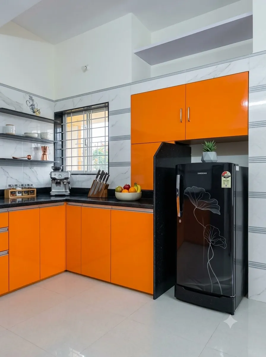 The walnut tall-unit storage wall